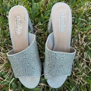 Charles by Charles David Silver Rhinestone Reveal mules